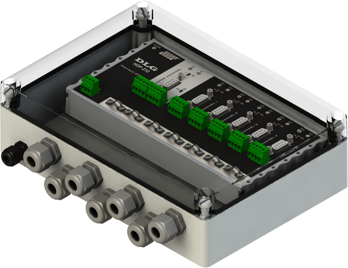 HDP-610 - HUB PROFIBUS DP - CAIXA A PROVA D'ÁGUA