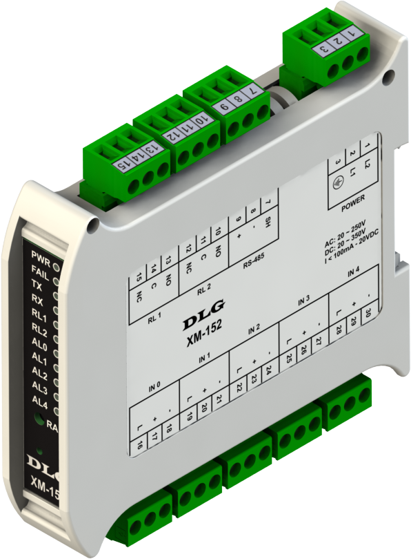 XM-152 - Conversor 5 Canais de Temperatura para Modbus